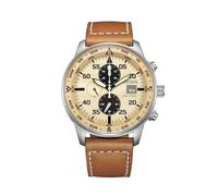 Citizen Montre Aviator Chrono Beige et marron pour homme – Réf. CA0880-15X