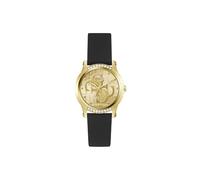 Guess Montre femme Annette GW0860L1, affichage analogique, cuir, or et noir