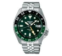 Seiko Montre Seiko 5 Sports GMT Automatique Cadran vert Acier inoxydable