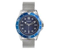 Reloj Hombre Chris Azul Correa Plateada