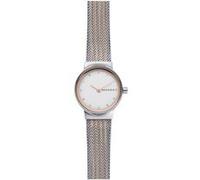 Skagen Montre pour femmes Freja Lille, mouvement à deux aiguilles, boîtier en acier inoxydable argenté de 26 mm avec bracelet en maille d'acier inoxydable, SKW2699