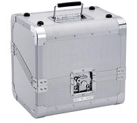 Reloop 80 Record Case Silver - boîtier de disque classique, construction robuste, serrure papillon à profil bas verrouillable, argent