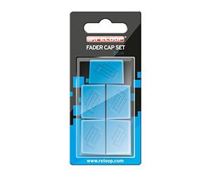 Reloop Fader Cap Set blue - 5 Fader Caps, revêtement en caoutchouc pour une bonne prise en main, Compatible avec la plupart des mixeurs et contrôleurs de DJ, bleu