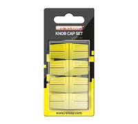 Reloop Knob Cap Set yellow - 8 Knob Caps, revêtement en caoutchouc pour une meilleure prise en main, compatible avec de nombreux mixeurs et contrôleurs pour DJ, jaune