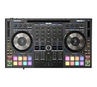Reloop Mixon 8 Pro | 4-Kanal -Contrôleur de performance multiplateforme pour Serato & djay, Jogwheel -Displays & 4 Instant-FX-Kippschalter, Dual-Audio-Interface avec USB-C & Stand-Alone-Mixing