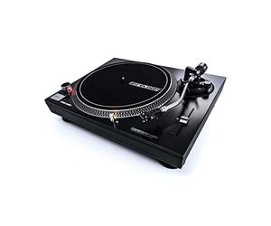 Reloop RP-1000 MK2 - entraînement par courroie pour DJ et hifi, 33 1/3 et 45 tours/minute, éclairage à aiguille extensible, précision du pitch avec des plages sélectionnables de +/-10%, noir