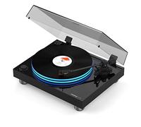 Reloop Platine vinyle TURN7 – Courroie, Ortofon 2M Red, Plateau acrylique LED, Moteur décentralisé