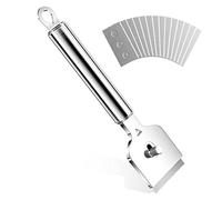 Relota Grattoir Plaque Vitrocéramique Professionnel avec 14 Métal Lames de Rechange, Racloir Plaque Induction, Gratte Vitre, pour Nettoyage Cuisine Maison, Four, Plaque À Induction, Colle