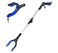 Relota Lot de 1 Outils de Ramassage, 360° Tête Rotative Pince Ramasse Objet en Aluminium, Pince de Préhension Extension Pliable, Pince Telescopique avec Embouts Magnétiques, Ramasseur de Déchets