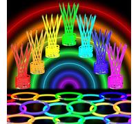 Relota Lot de 120 Bâtons Lumineux, Bracelets à bâtons lumineux pour enfants avec connecteur, Bracelets lumineux Longueur 20cm, pour les fêtes, les mariages et les décorations d'Halloween