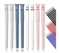 Relota Lot de 8 Stylo Effacables, Stylos à Encre Gel Effaçable 0.35 mm avec 24pcs Recharges pour Enfants Étudiants Adultes, Crayon Gel à Encre Effaçable pour école, Bureau, Maison, Cadeau étudiant