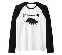 Reloutosaure Humour Dinosaure Amusant Jeu de Mots Design Manche Raglan