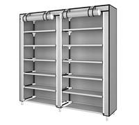 RELOVE Armoire à Chaussures, Meuble Étanche 7 Couches pour 36 Paires, Étagères en Tissus avec Housse de Rangement