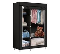 RELOVE Armoire de rangement pliable - Armoire textile en tissu non tissé avec fermeture éclair - Armoire de camping - 105 x 45 x 170 cm