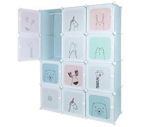 RELOVE Armoire Modulaire Portable - Organisateur Peu Encombrant Avec Portes pour Chambre à Coucher, Salon - 110 x 145 x 37 cm