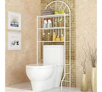 RELOVE Etagère de Salle de Bain, Meuble de Rangement au-Dessus des Toilettes WC avec 3 tablettes, Meuble Etagères de WC, Étagère de Rangement pour Salle de Bains avec 3 étagères (65 * 34 * 177cm)