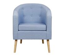 RELOVE Fauteuil Lounge en Velours, Scandinave, Charge Max: 200 kg - Petit Chaise de Salon Chambre, 1 Personne (64 * 60 * 70cm, Gris Bleu)