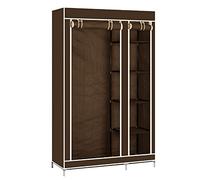 RELOVE Penderie, Armoire à Vêtements Organisateur, Dressing en Tissu Non-tissé, Armoire de Rangement pour Objets Personnels, Chaussures, 110 * 45 * 178cm - Marron