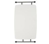 RELOVE Table de Bistrot Carrée Pliante à Hauteur Réglable - Jardin et Bar en MDF Acier pour Intérieur Extérieur (76 * 50 * 74 cm, Blanc)