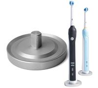 Relsy Compatible avec Les Supports de brosses à Dents électriques Oral-B pour Salle de Bain, en Aluminium, Compatible Uniquement avec Les brosses à Dents électriques Oral B (Oral B/Argent)