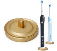 Relsy Compatible avec Les Supports de brosses à Dents électriques Oral-B pour Salle de Bain, en Aluminium, Compatible Uniquement avec Les brosses à Dents électriques Oral B (Oral B/Or)