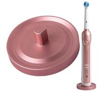 Relsy Support Brosse à Dents Électrique Oral-B Compatible, Socle en Aluminium Rose Gold pour Salle de Bain, Porte-Brosse à Dents Métal avec Récupérateur de Gouttes, Anti-Basculement, Lot de 1