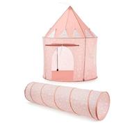 RELSY Tentes de jeu pop-up douces roses étoilées + tunnel pour enfants | Ensemble tente de jeu et tunnel pour jeux et aventures des tout-petits