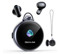 Relxhome N03 Écouteurs Traducteur Instantané IA, Son HiFi, 134 Langues & 9 Modes - Bluetooth 6.0 Design Montre Poche, Écouteur Traducteur avec LCD, Idéal pour Le Bureau, Le Sport et Les Études (Noir)