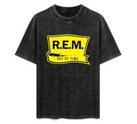 REM Out of Time Vintage Washed Tee Unisex Short Sleeve Size XXL