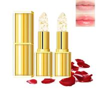 Remainder h Lipstick, Remainder Lip stick, Gold Crystal Ph Lipstick Color Changing, Hardpointing Transferproof Color-Changing Lipsticks, Remainderh Lip, Long Lasting 24 Hours Glossy for Woman (2pcs)