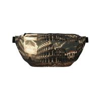 Remains of The Roman Colosseum Grand sac banane, cadeaux pour profiter du sport, festival, entraînement, voyage, course décontractée, Noir , Taille unique