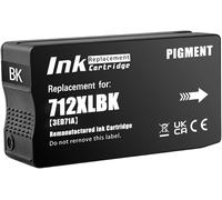 Remanufacturée 712Xl 712 Xl Cartouche D'Encre Noir 80Ml Pour Hp 3Ed70A 3Ed71A Designjet T650 T630 T250 T230 T210 Studio Imprimante (Bk)[ENC941574]