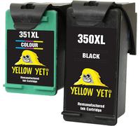 Remanufacturées 350XL 351XL Cartouches d'encre Noir/Couleur pour HP Photosmart C4280 C4340 C4380 C4480 C4485 C4524 C4580 C4585 C5280 D5360 Deskjet D4260 D4360 Officejet J6424 J5780 J5785