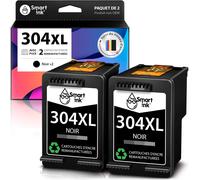 Remanufacturées Cartouches d'encre Remplacement pour Encre Cartouche HP 304XL 304 XL (2 Noir) pour imprimante HP Deskjet 2620 2600 2630 3720 2634 2622 2632 Envy 5030 5010 5000 5020