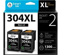 Remanufacturées Cartouches d'encre Remplacement pour Encre Cartouche HP 304XL 304 XL (2 Noir) pour imprimante HP Deskjet 2620 2600 2630 3720 2634 2622 2632 Envy 5030 5010 5000 5020