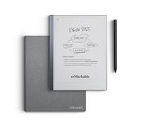 reMarkable Lot de 2 - Portefeuille en polymère tissé | Tablette reMarkable 2 en papier de 26,7 cm, marqueur plus stylo avec gomme intégrée et étui portefeuille en polymère gris
