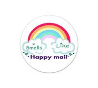 reMarkable Smells Like Happy Mail Lot de 500 autocollants ronds colorés pour petite entreprise, 3,8 cm