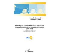 Remarques cliniques sur les résultats intermédiaires de la recherche PREAUT (2006-2010) - Association Preaut - L'harmattan - broché - Etude
