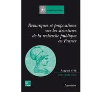 Remarques et propositions sur les structures de la recherche - Academie Des Sc - Technique Et Documentation - broché - Livre