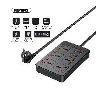 Remax Rallonge électrique plate avec parasurtenseur 30 W, 5 prises largement espacées et 6 chargeurs USB (4 ports USB-C + 2 ports USB-A), câble de 4 pieds, pour les besoins de voyage, de bureau, d'éco