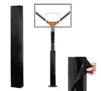 Rembourrage Carré De Poteau De Basket-Ball De 71 Pouces, Coussin De Protection Épais Et Résistant pour Poteau De Basket, pour Protection Et Sécurité Joueurs(Black,2PCS Diameter 6x6 inch)