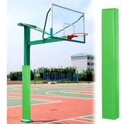 Rembourrage Carré pour Poteau De Basket-Ball De 71 Pouces, Mousse De Protection Enveloppantes pour Les Temps, Coussinets De Sécurité en Mousse À 3 Faces pour Poteaux(Light Green,2PC Diameter 7"x7")