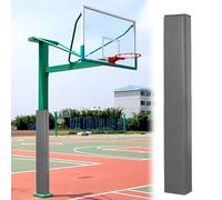 Rembourrage Carré pour Poteau De Basket-Ball De 71 Pouces, Mousse De Protection Enveloppantes pour Les Temps, Coussinets De Sécurité en Mousse À 3 Faces pour Poteaux(Gray,2PC Diameter 7"x7")