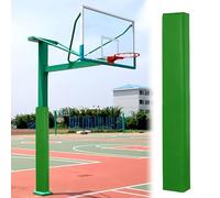 Rembourrage Carré pour Poteau De Basket-Ball De 71 Pouces, Mousse De Protection Enveloppantes pour Les Temps, Coussinets De Sécurité en Mousse À 3 Faces pour Poteaux(Green,2PCS Diameter 6"x6")