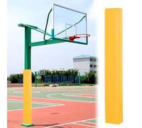 Rembourrage Carré pour Poteau De Basket-Ball De 71 Pouces, Mousse De Protection Enveloppantes pour Les Temps, Coussinets De Sécurité en Mousse À 3 Faces pour Poteaux(Yellow,2PC Diameter 7"x7")
