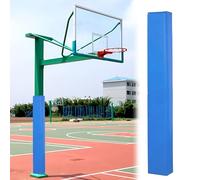 Rembourrage Carré pour Poteau De Basket-Ball De 71 Pouces, Mousse De Protection Enveloppantes pour Les Temps, Coussinets De Sécurité en Mousse À 3 Faces pour Poteaux(Blue,2PCS Diameter 6"x6")