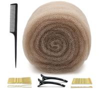 Rembourrage de cheveux pour chignon avec épingles à cheveux, épingles à cheveux en forme de U, pince et peigne en forme de bec de canard, coussinets de remplissage en éponge indétectables pour mariée