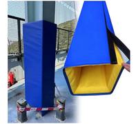 Rembourrage de poteau bleu - Coussin de sécurité doux pour panier de basket-ball de 2,1 m, coussinets de colonne carrés pour sous-sol, aire de jeux, garage - Diamètre intérieur : 25,4 x 25,4 cm