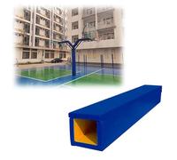 Rembourrage de Poteau carré Enveloppant, 7,6 x 7,6 cm, 8,9 x 8,9 cm, 10,2 x 10,2 cm, 24,1 x 24,1 cm, pour Poteau de Basket-Ball extérieur, Housse de Protection pour terrains de Jeux en sous-Sol