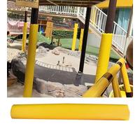 Rembourrage de poteau de basket-ball jaune - Protection de poteau de terrain de jeu toutes saisons, coussin de sécurité rembourré sur mesure pour une utilisation en extérieur des enfants, design